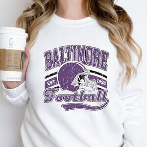 Baltimore Ravens Sweatshirt Retro NFL Playoffs Fan Gift Crewneck StyleBaltimo 79